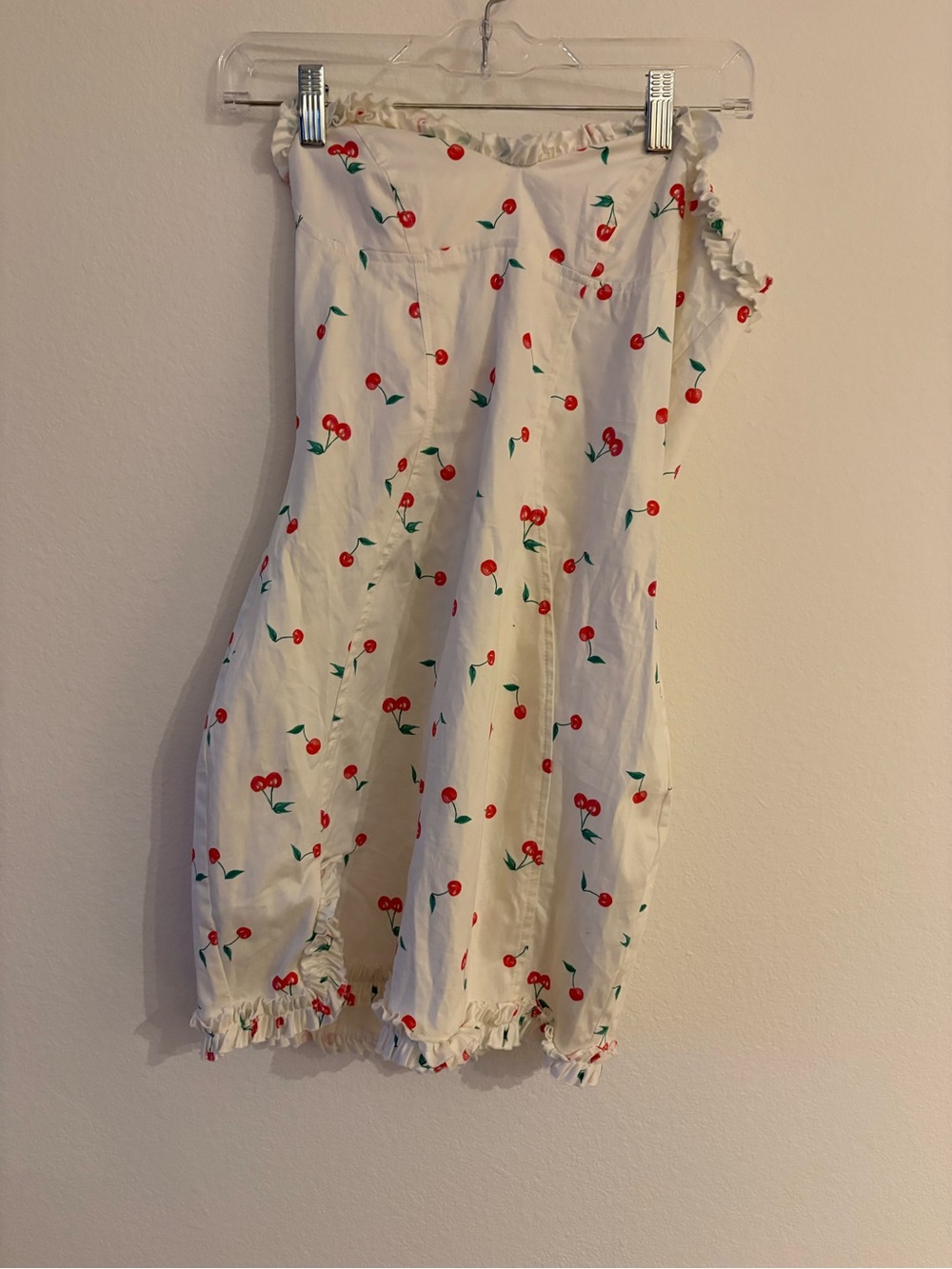 Women’s Cream Cherry Print Sundress